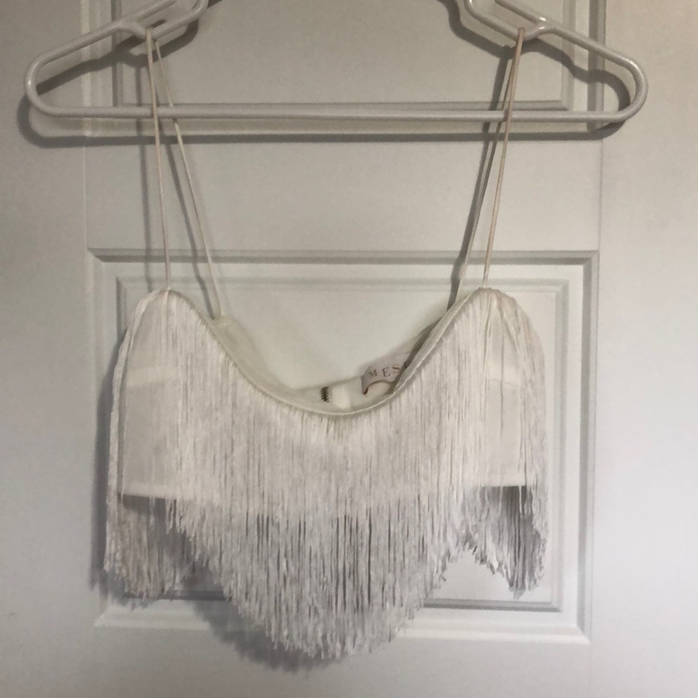 Meshki Sofia Fringe Top